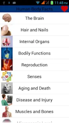 Human Body Amazing Facts android App screenshot 6